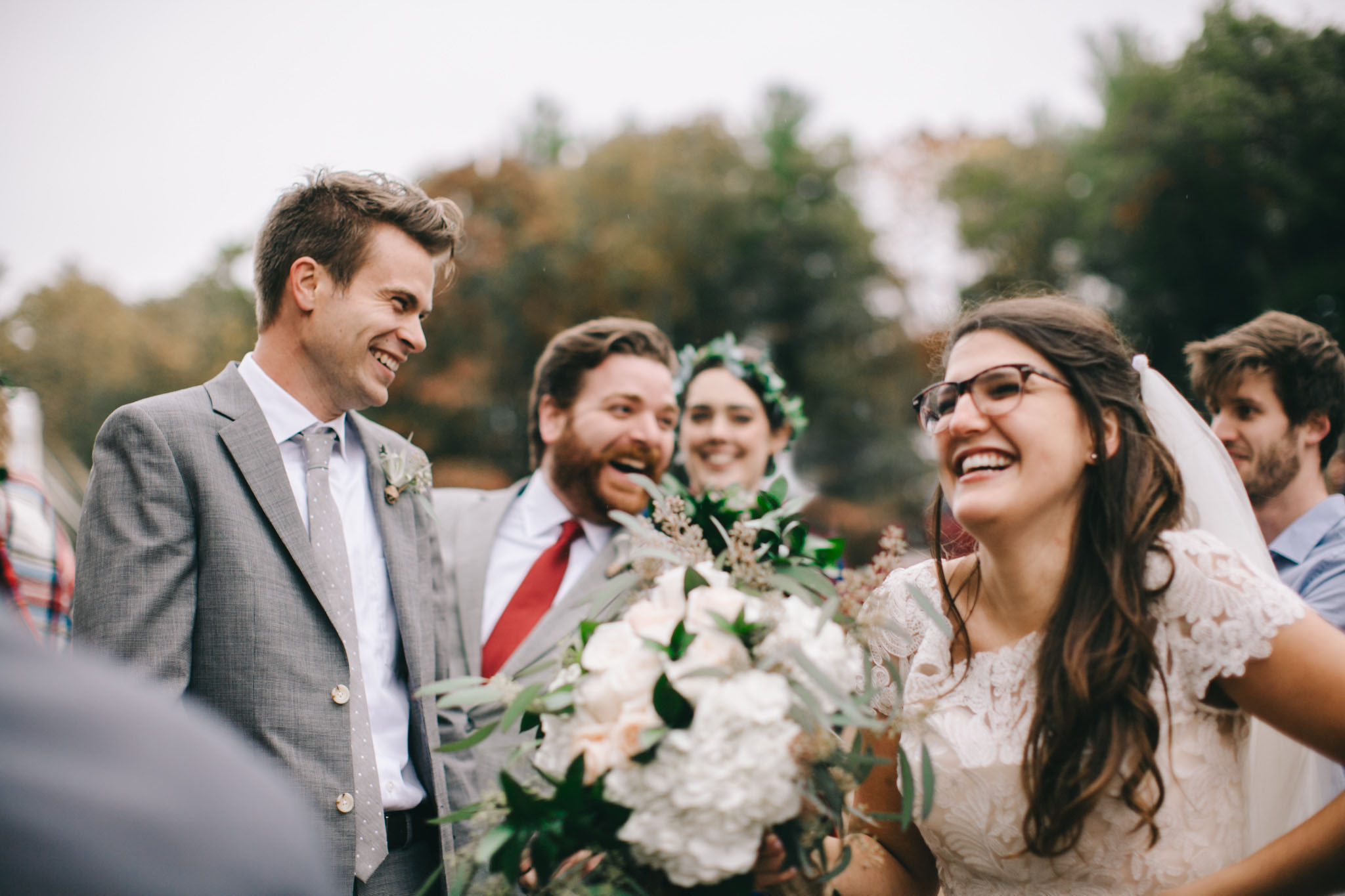 Bridal Party Laughter