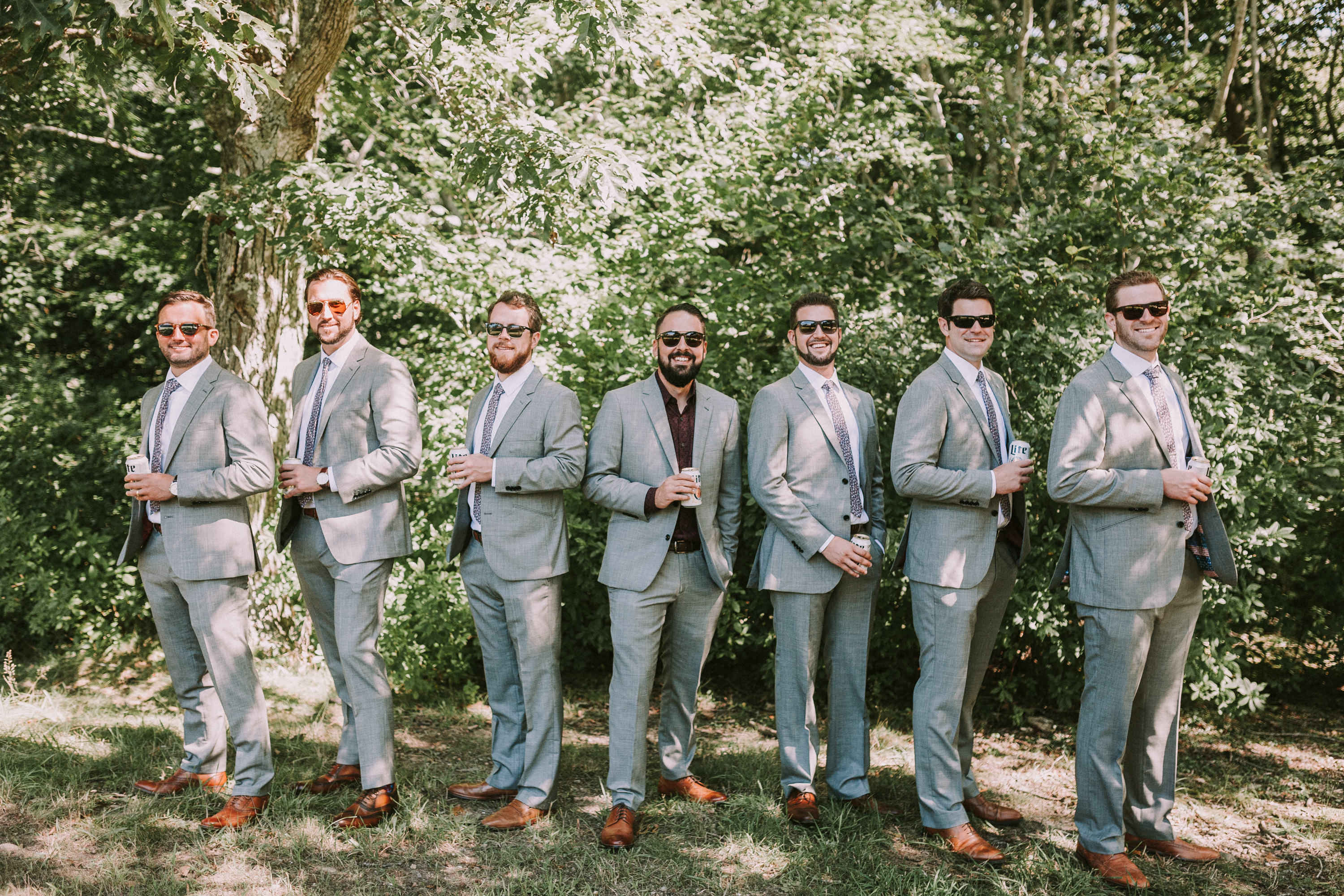 groomsmen, beer, sunglasses, bro, groomsmen with beer hanging out, groom with bros and beers